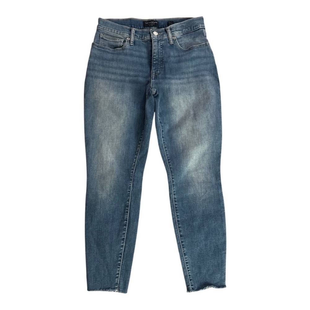 Lucky Brand- Light Wash Frayed Skinny Mid Rise Jeans- Size 10